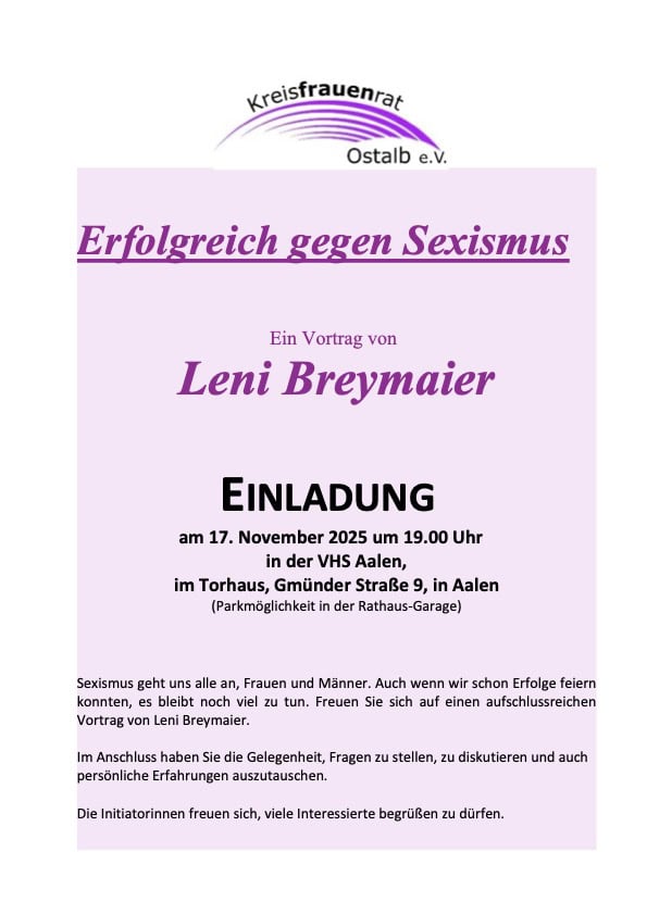 Erfolgreich gegen Sexismus